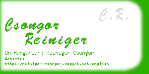 csongor reiniger business card